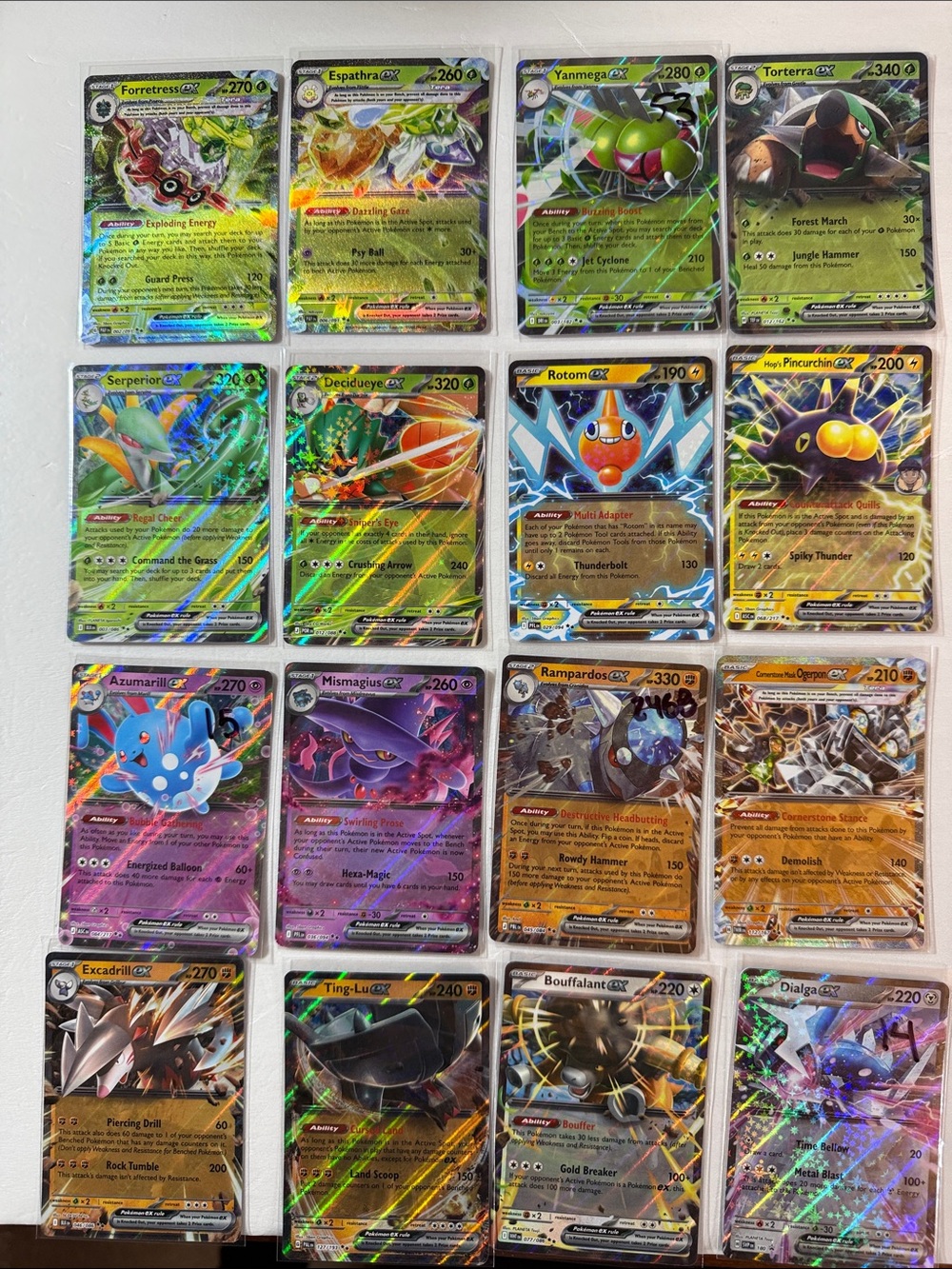 Pokemon Holo Card Lot - Green, Gold & Multicolor GX/EX Collection